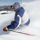 Skifahrer Auf Der Winklmoos Alm Steinplatte